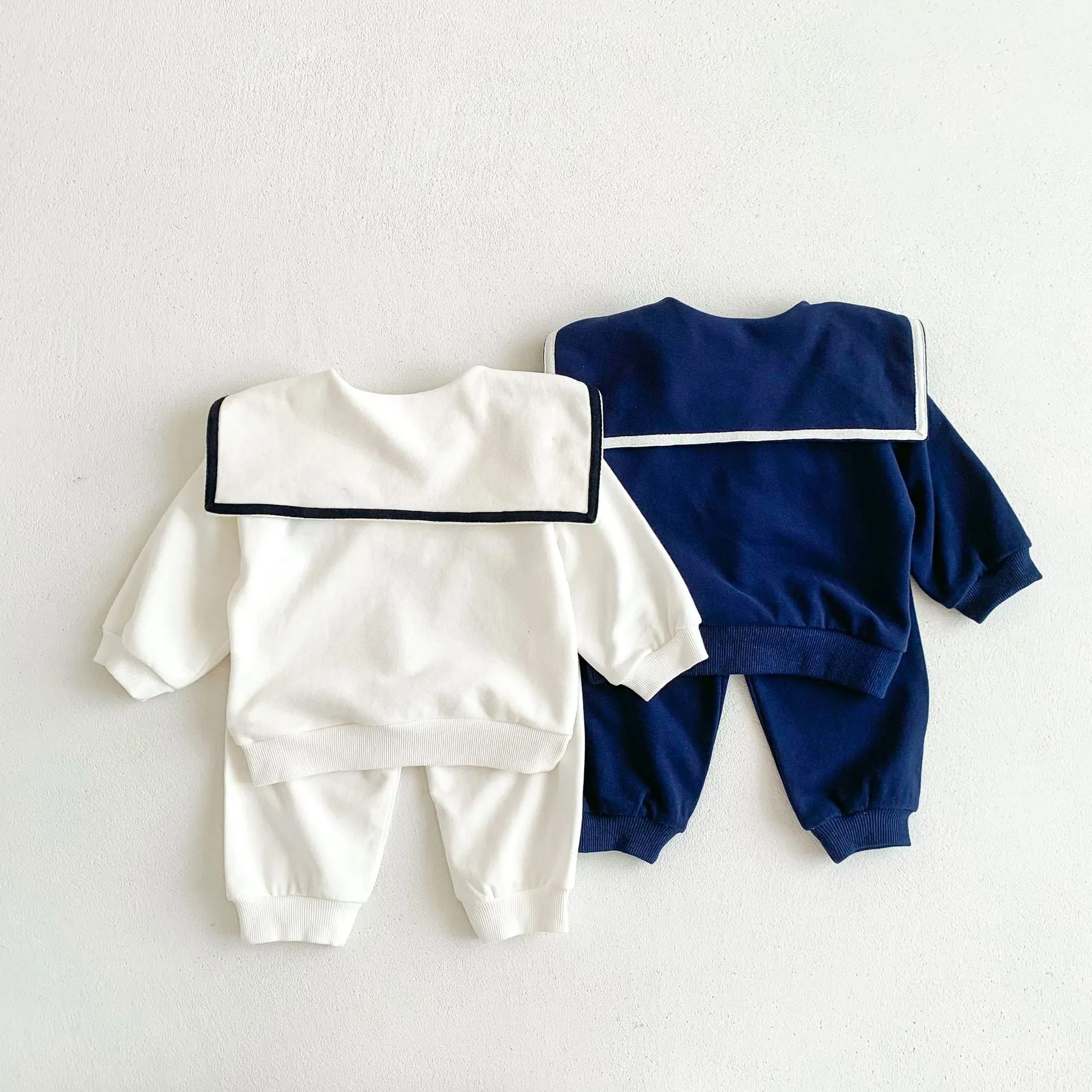 2 Pieces Set Baby Kid Girls Boys Sports Solid Color Tops And Pants Wholesale 23101929