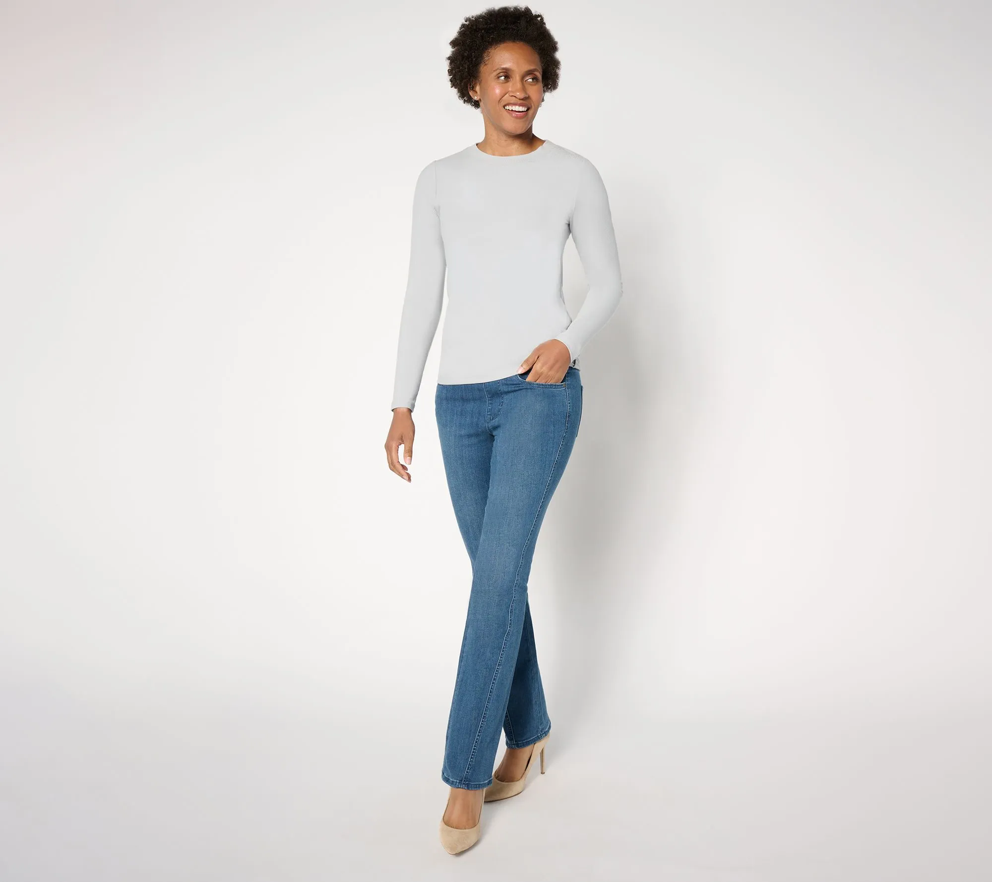 "As Is" Belle by Kim Gravel Tall Primabelle Forward Seam Boot Cut Jean