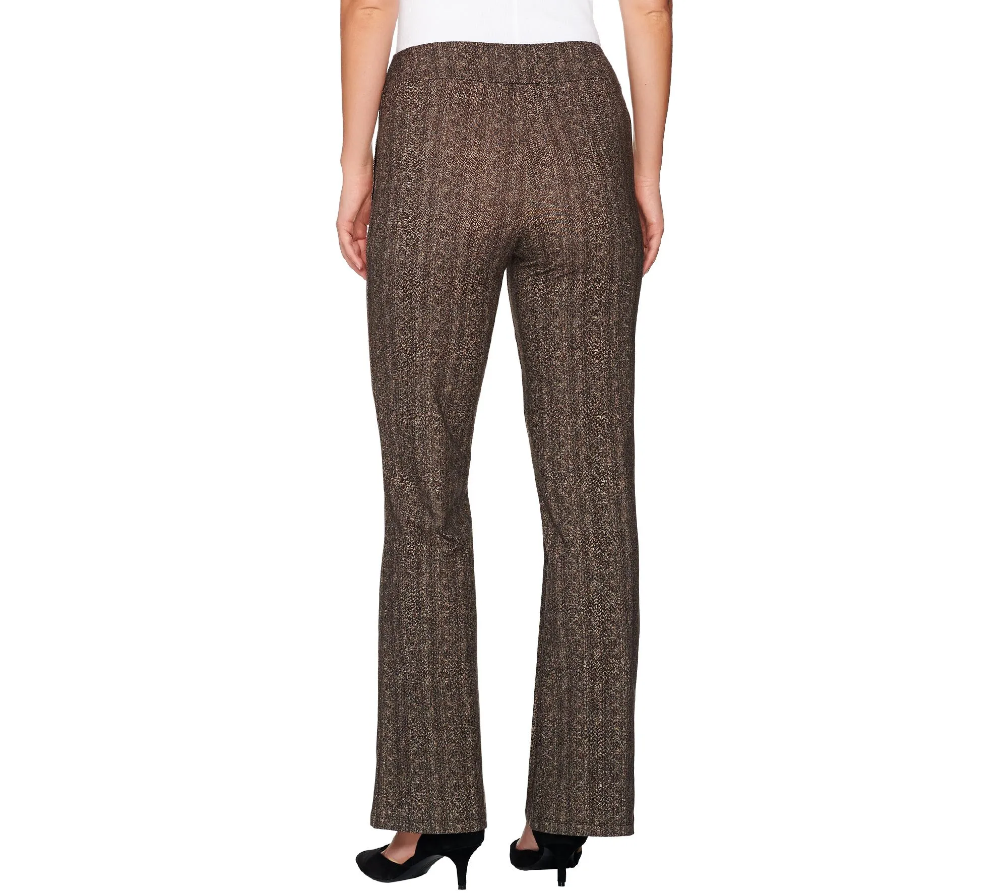 "As Is" Women with Control Regular Herringbone Boot Cut Pants