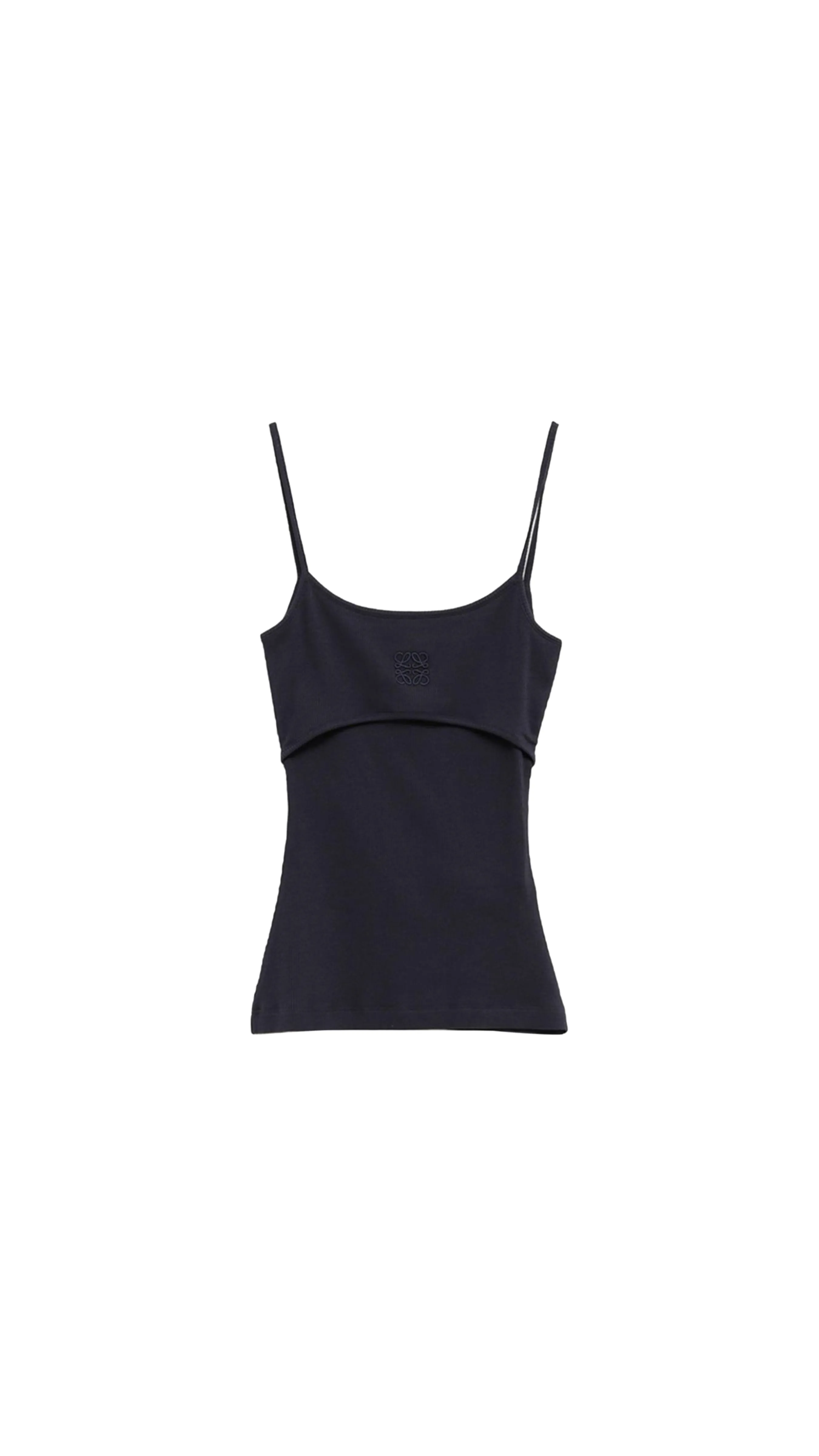 Anagram Strappy Top in Cotton - Ocean Blue