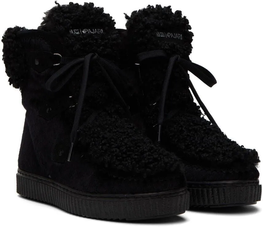 Anna Sui Black Pajar Edition Mod Boots