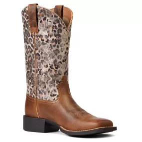 Ariat Womens Metallic Leopard Round Up Boots