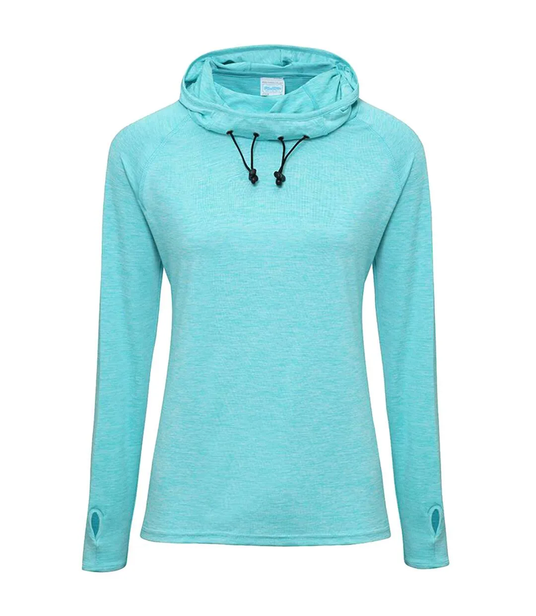 AWDis Just Cool Womens/Ladies Girlie Cowl Neck Baselayer Top (Ocean Blue Melange) - UTRW5359