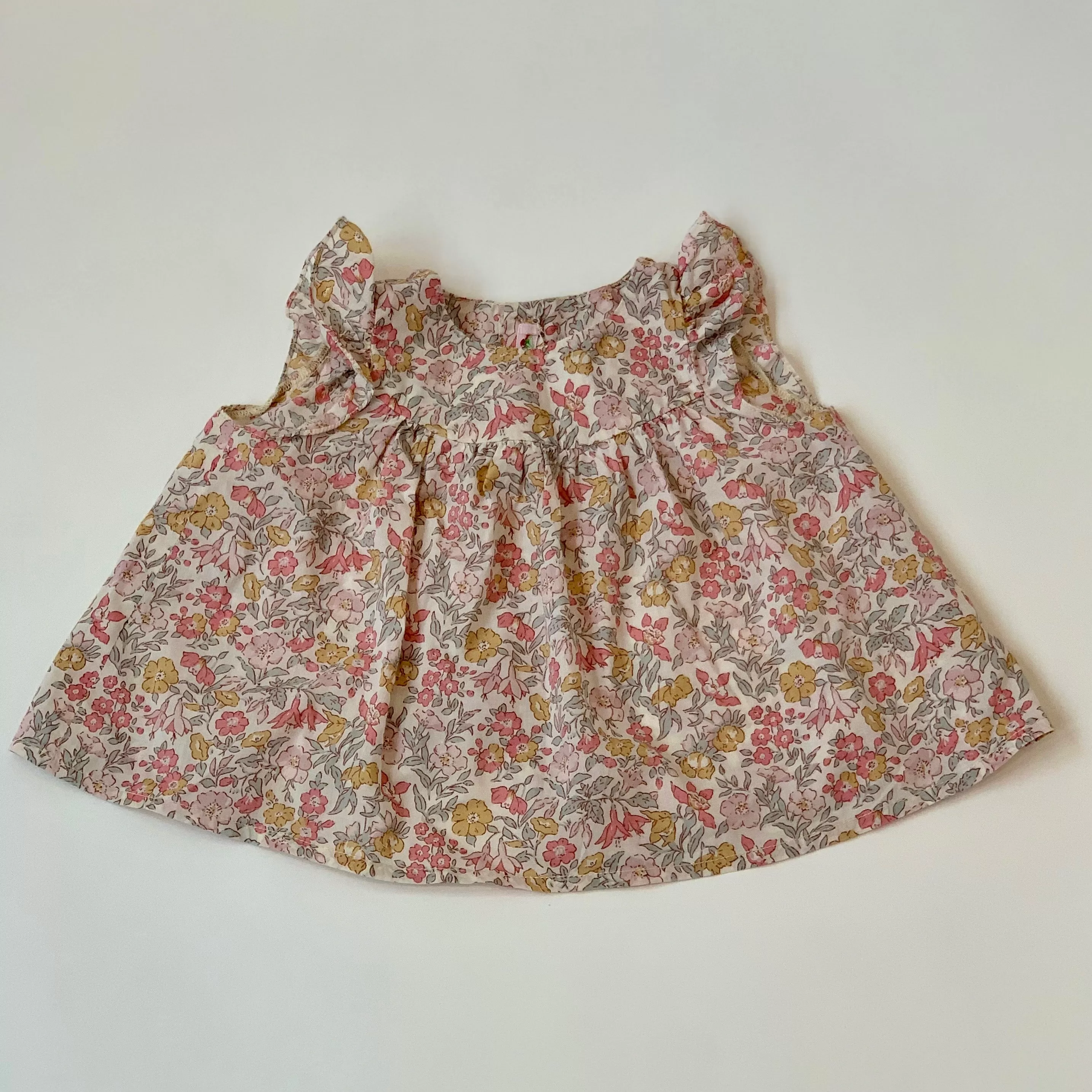 Bonpoint Liberty Print Short Sleeve Blouse: 12 Months