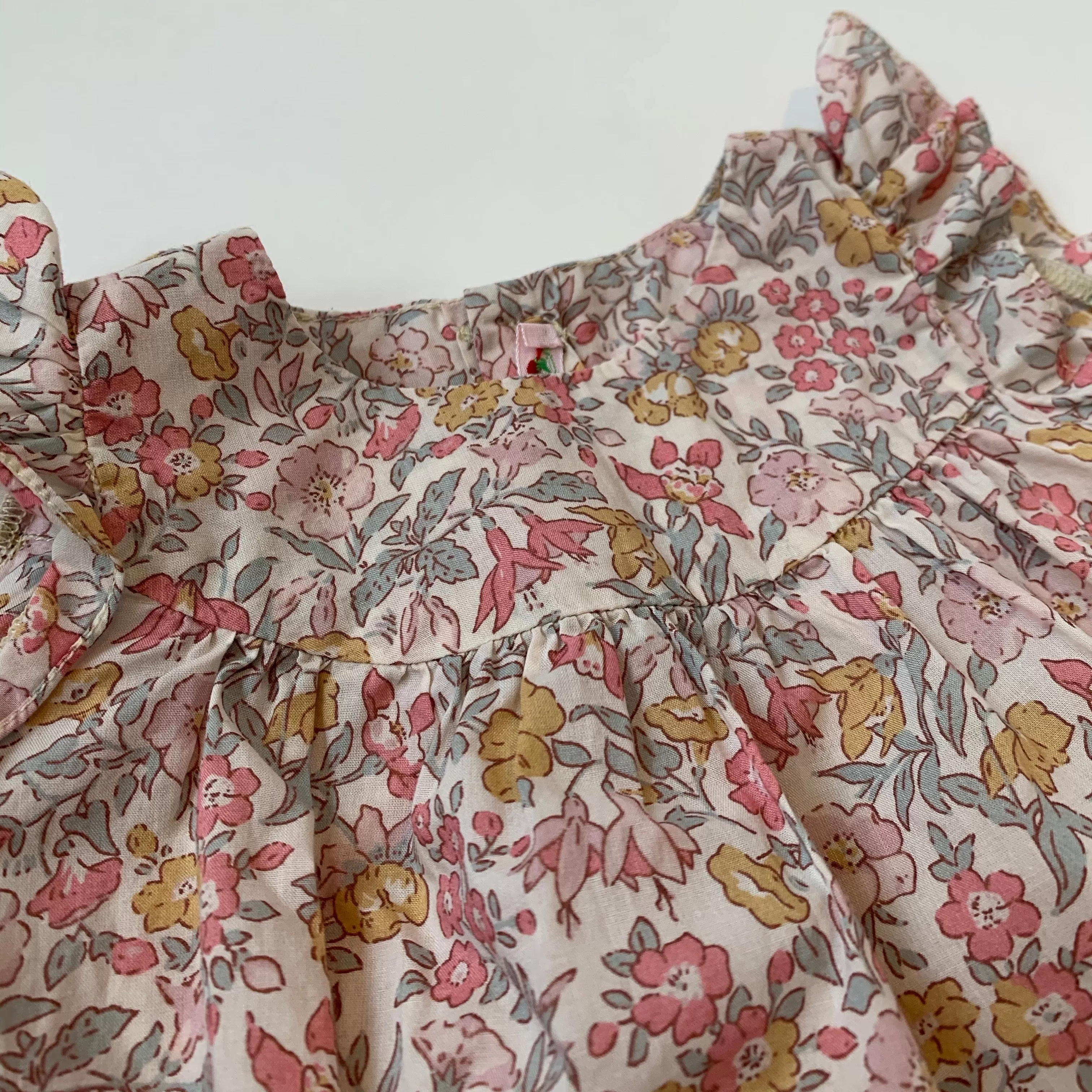 Bonpoint Liberty Print Short Sleeve Blouse: 12 Months