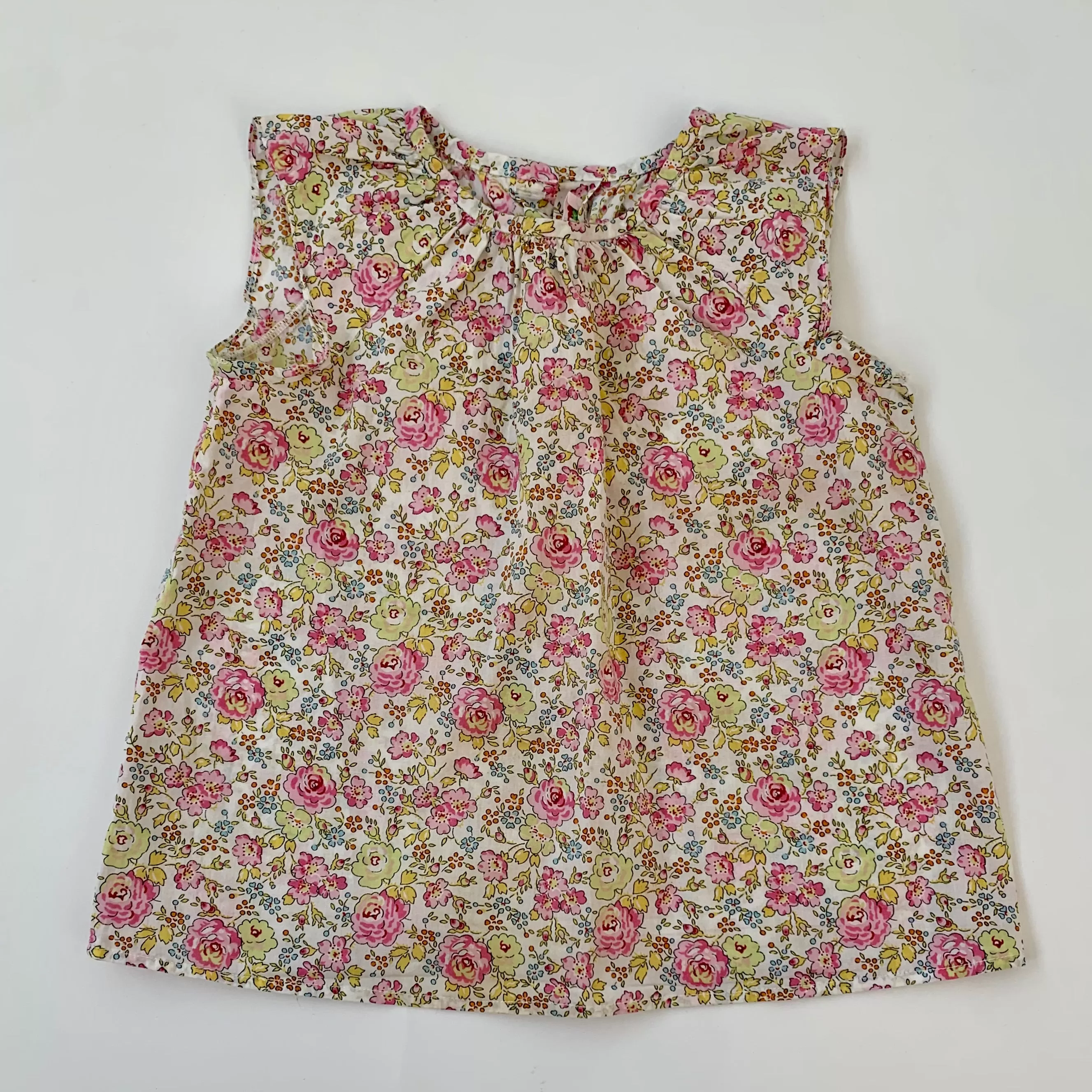 Bonpoint Neon Toned Liberty Print Blouse: 2 Years