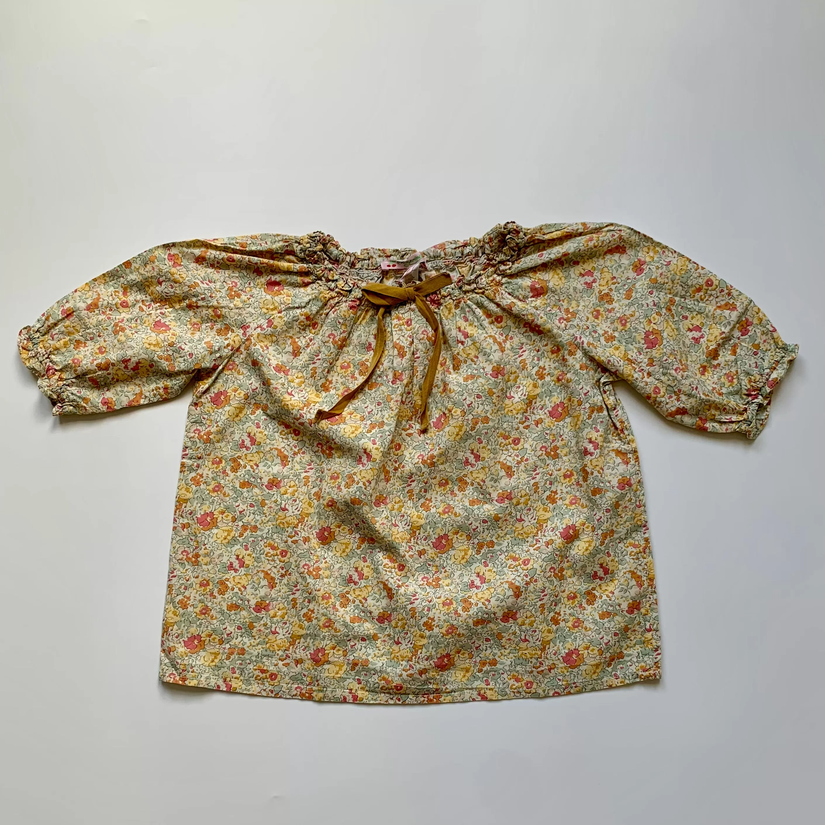 Bonpoint Yellow Tone Liberty Print Blouse: 4 Years