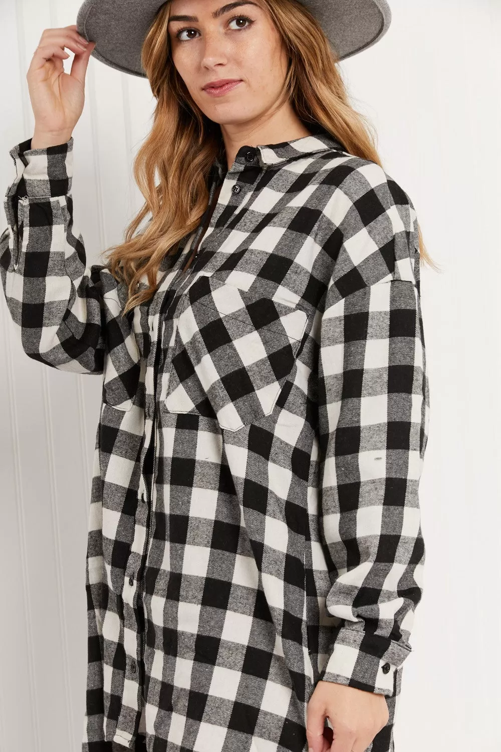 Boyfriend Material Oversized Flannel Shirt