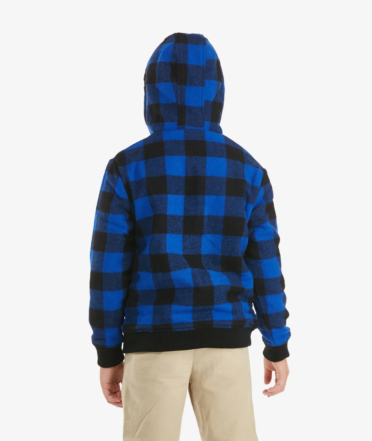 Buy Kids Crooked River Hoody Blue/Black Check - Swanndri NZ