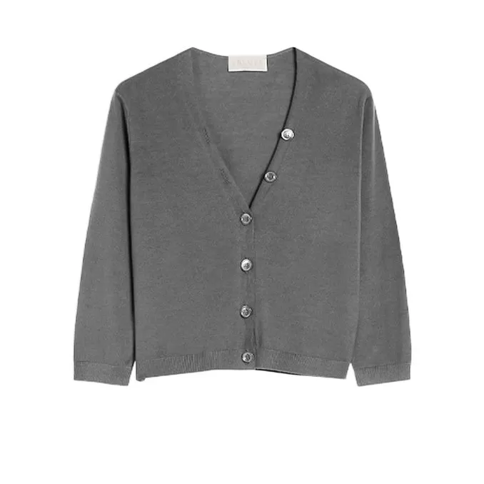 CARDIGAN GERBERA Woman Grey Melange 