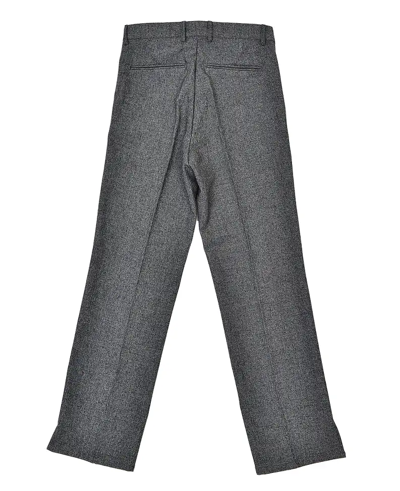 Charcoal Dark Grey Bootleg Cut Trousers Mens Formal Suits Pants Wide