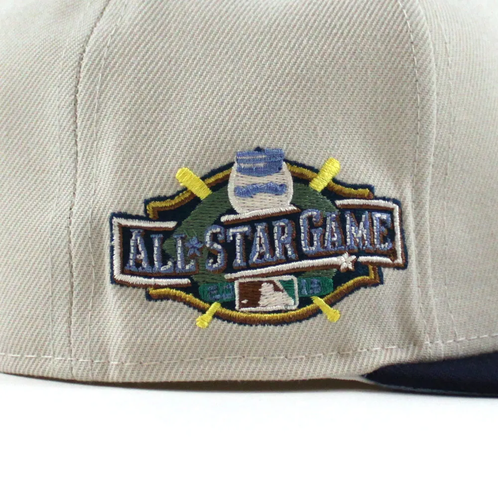 Cincinnati Reds 2015 All Star Game New Era 59Fifty Fitted Hat (Stone Ocean Navy Birdseye Blue Under Brim)