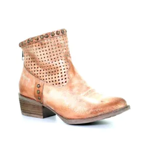 Circle G By Corral Women's LD Cut Out & Studs Ankle Boot Rose