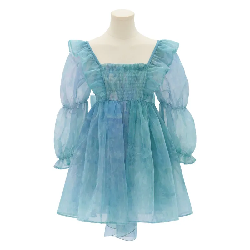 Cute Dreamy Girly Ocean Blue Ruffles Dress ON623