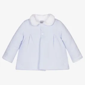 Girls Blue Cotton Coat