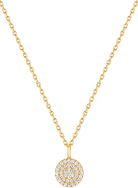 Glam Disc Pendant Necklace