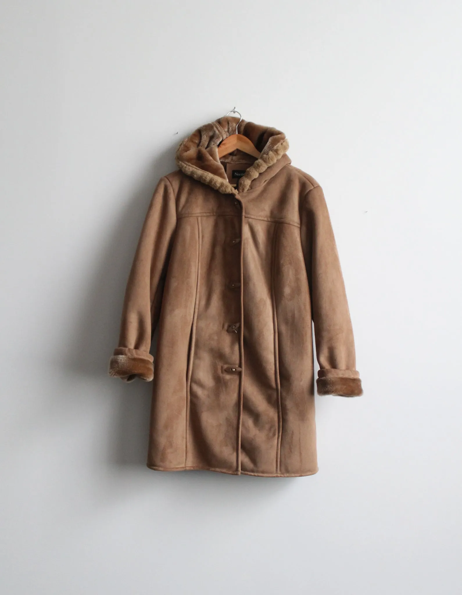 hooded sherpa coat