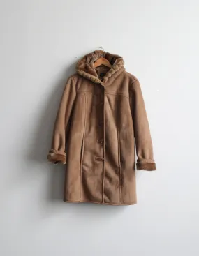 hooded sherpa coat