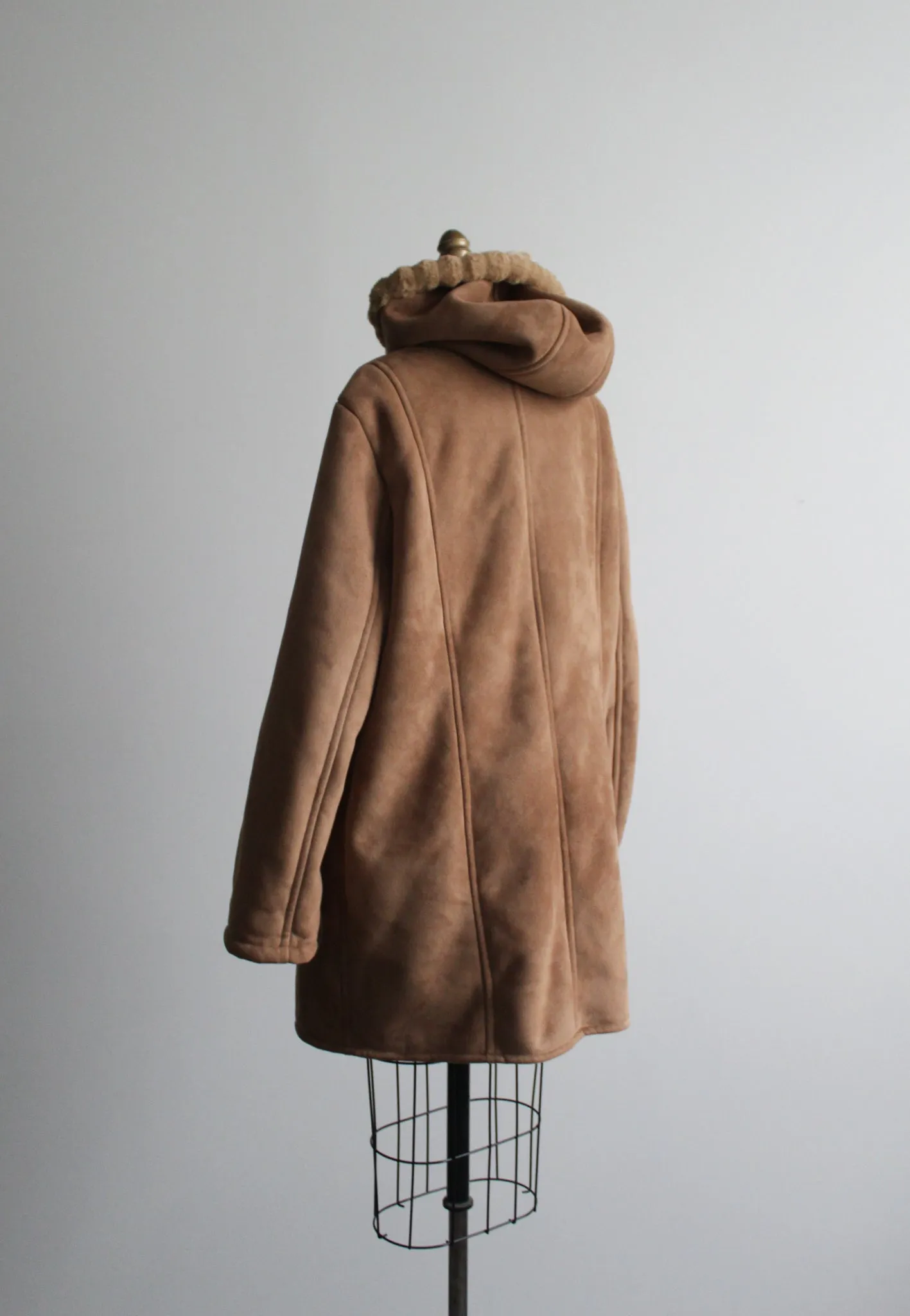 hooded sherpa coat