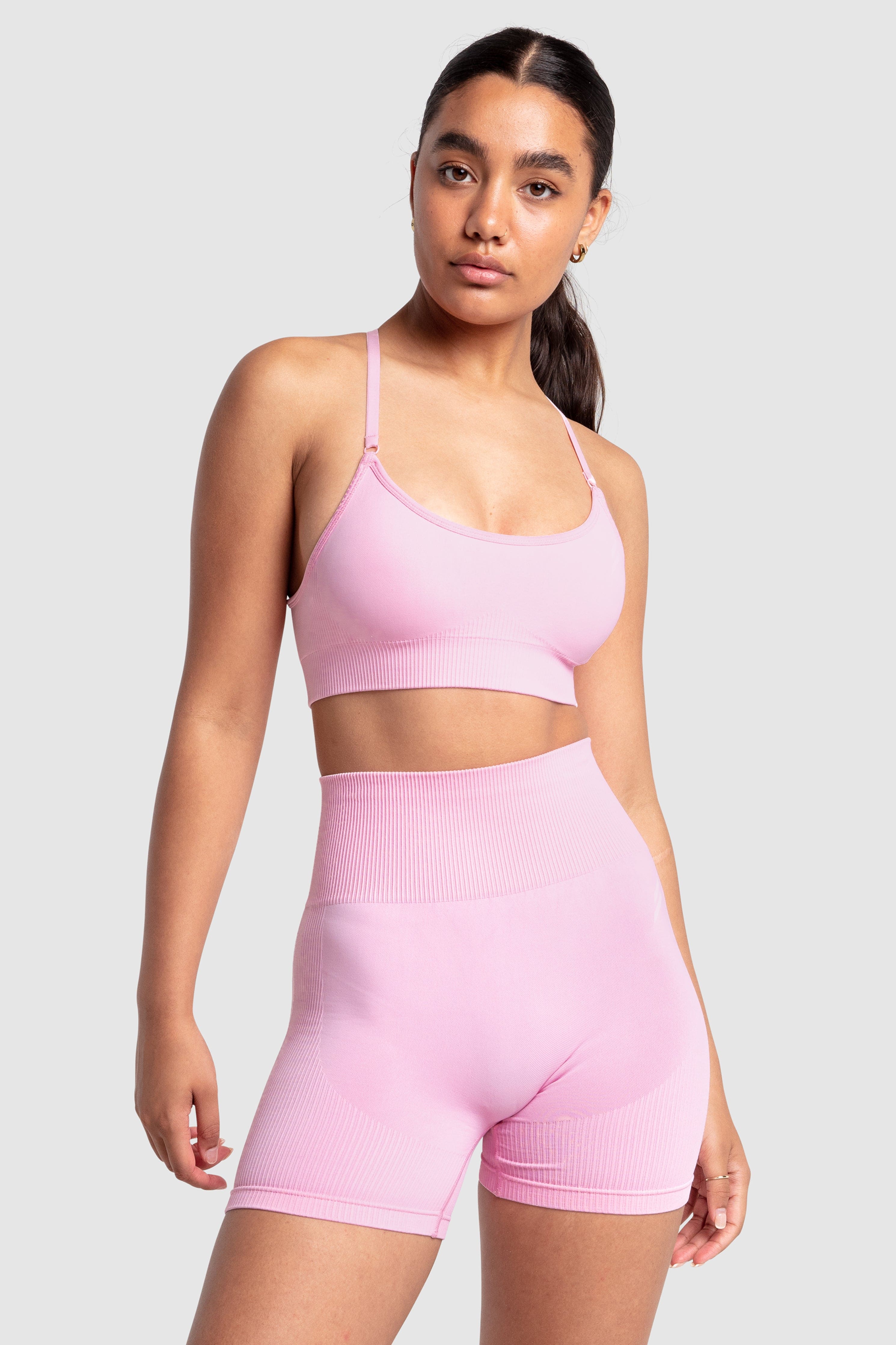 Impact Solid Crop - Pastel Pink