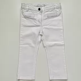 Jacadi White Jeans With Bows: 24 Months