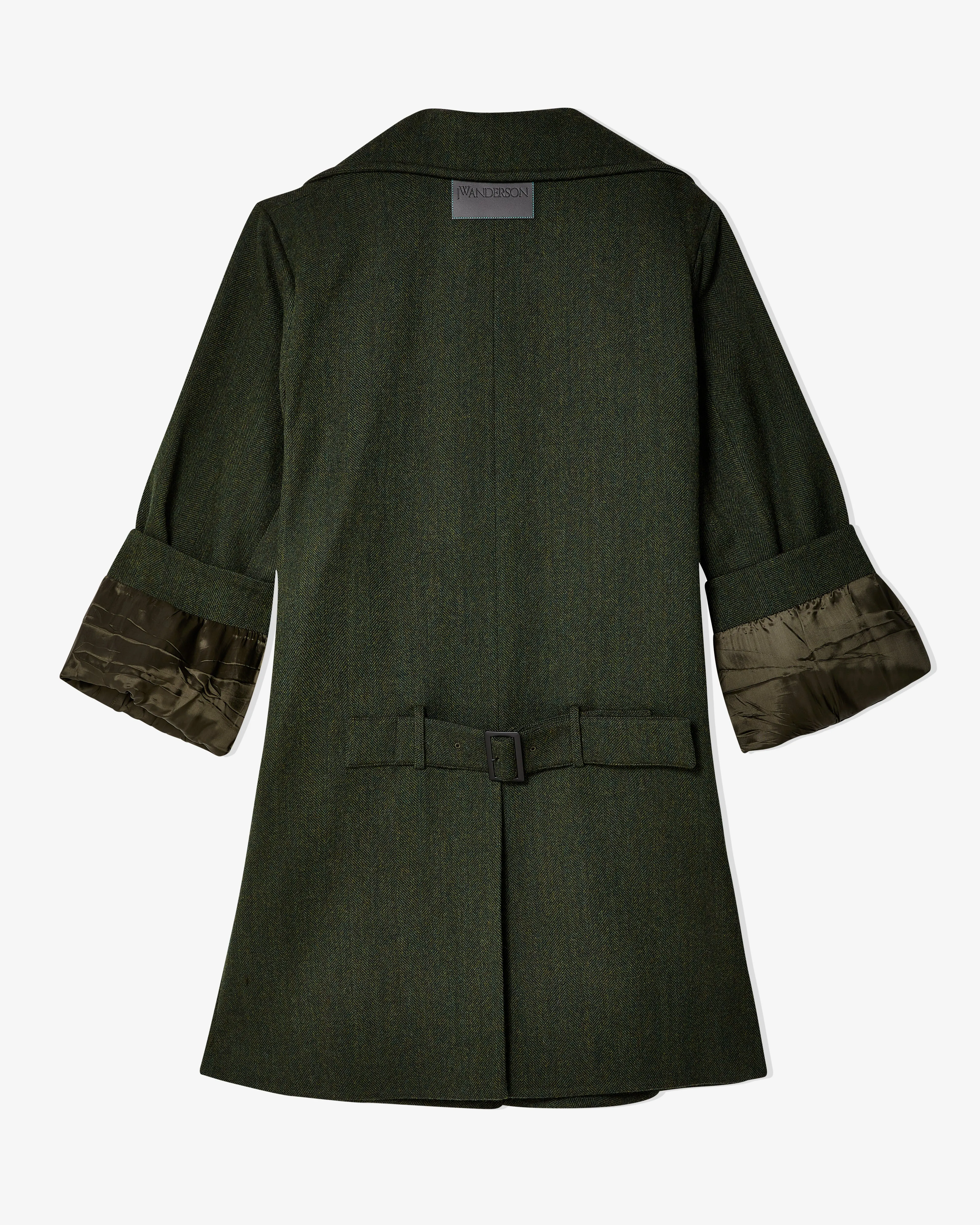 JW Anderson - Women's Turn-Up Cuff Fluted Hem Coat - (Olive)