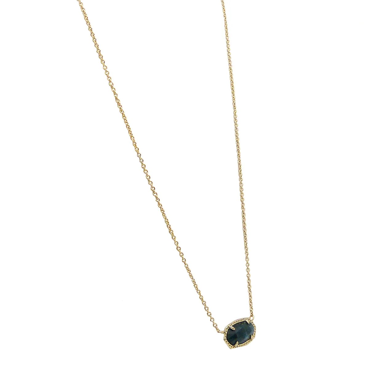 Kendra Scott Elisa Gold Pendant Necklace In Dark Blue Green Ret $60