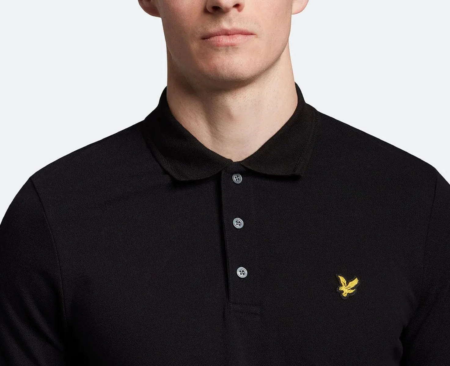 Lyle & Scott Crest Tipped Short Sleeve Polo Shirt Jet Black