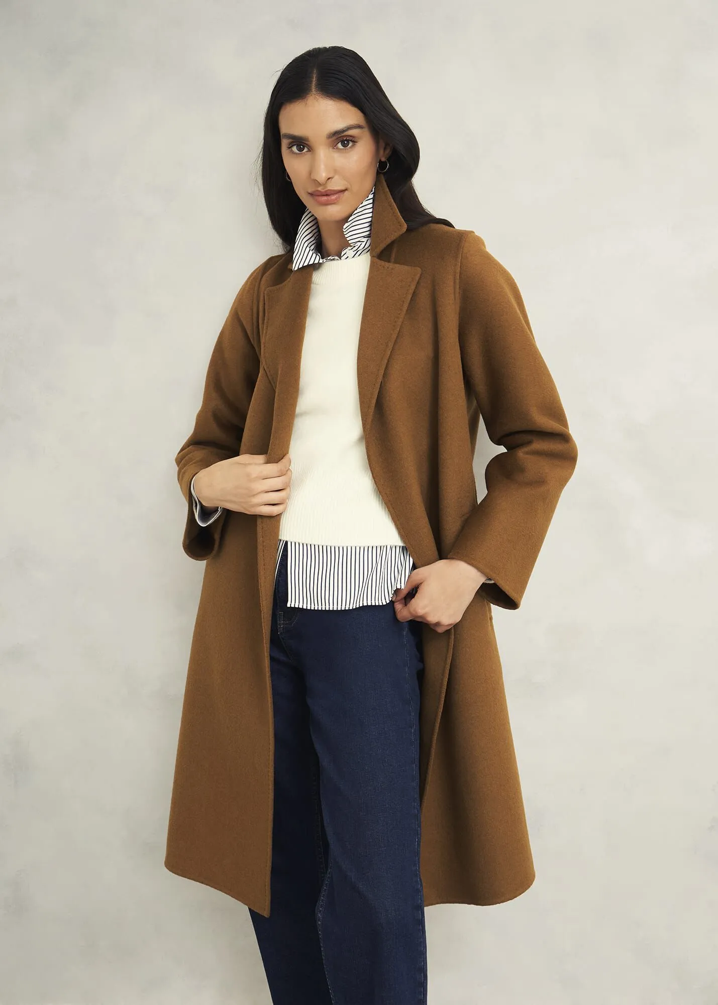 Lytham Wrap Coat with wool 