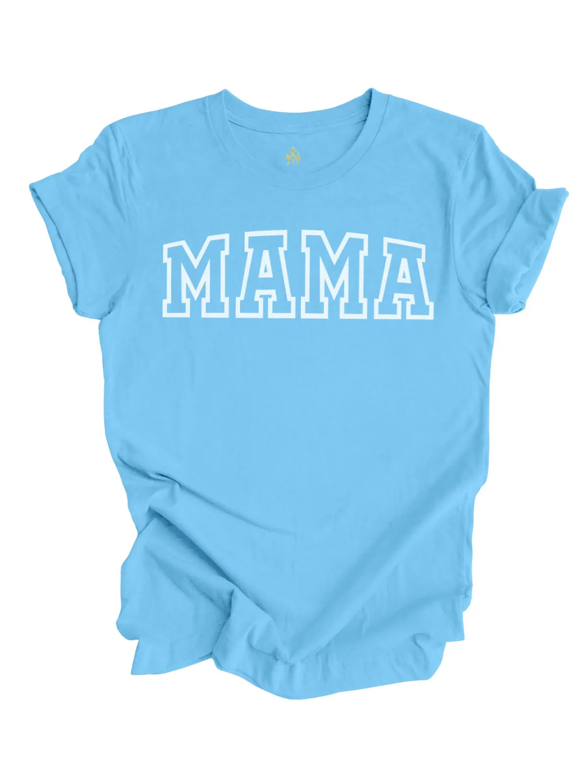 MAMA Varsity Short Sleeve Shirt - Ocean Blue