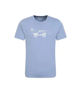 Mens ocean drive organic t-shirt pale blue Mountain Warehouse