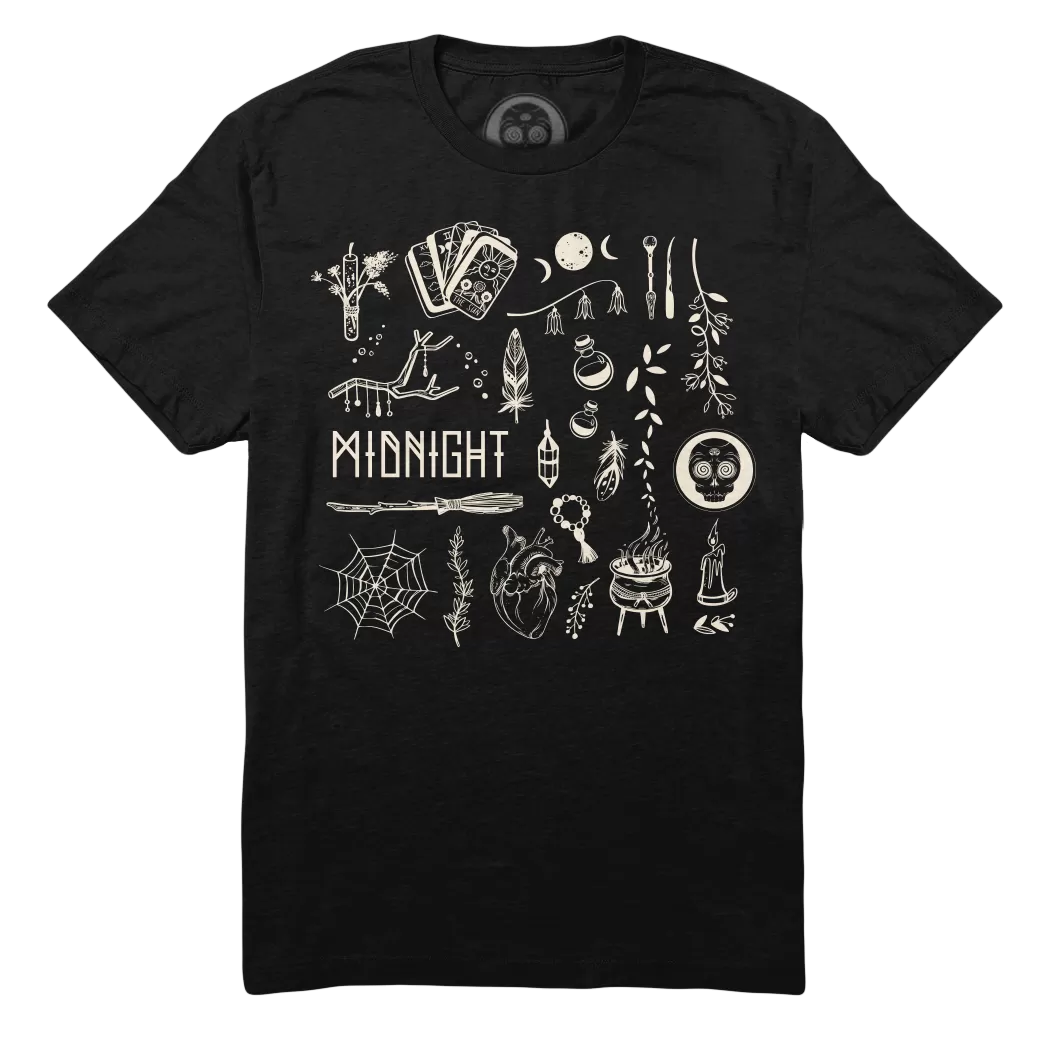 Midnight Skateboarding - Withcraft Tee - Black