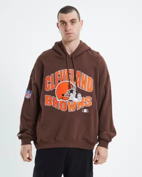 Mitchell & Ness Wave Arch Cleverland Browns Hoody Brown