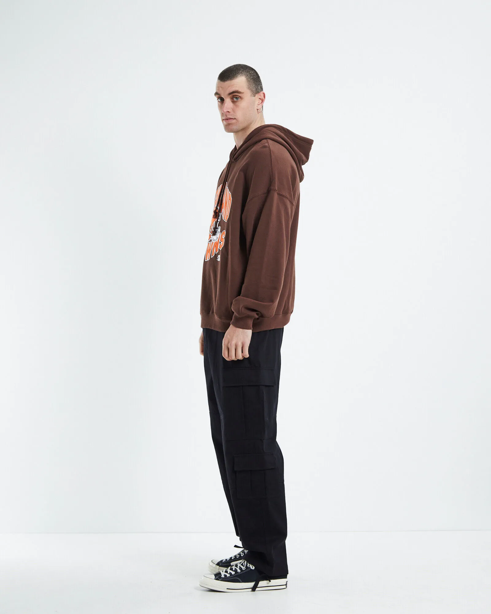 Mitchell & Ness Wave Arch Cleverland Browns Hoody Brown