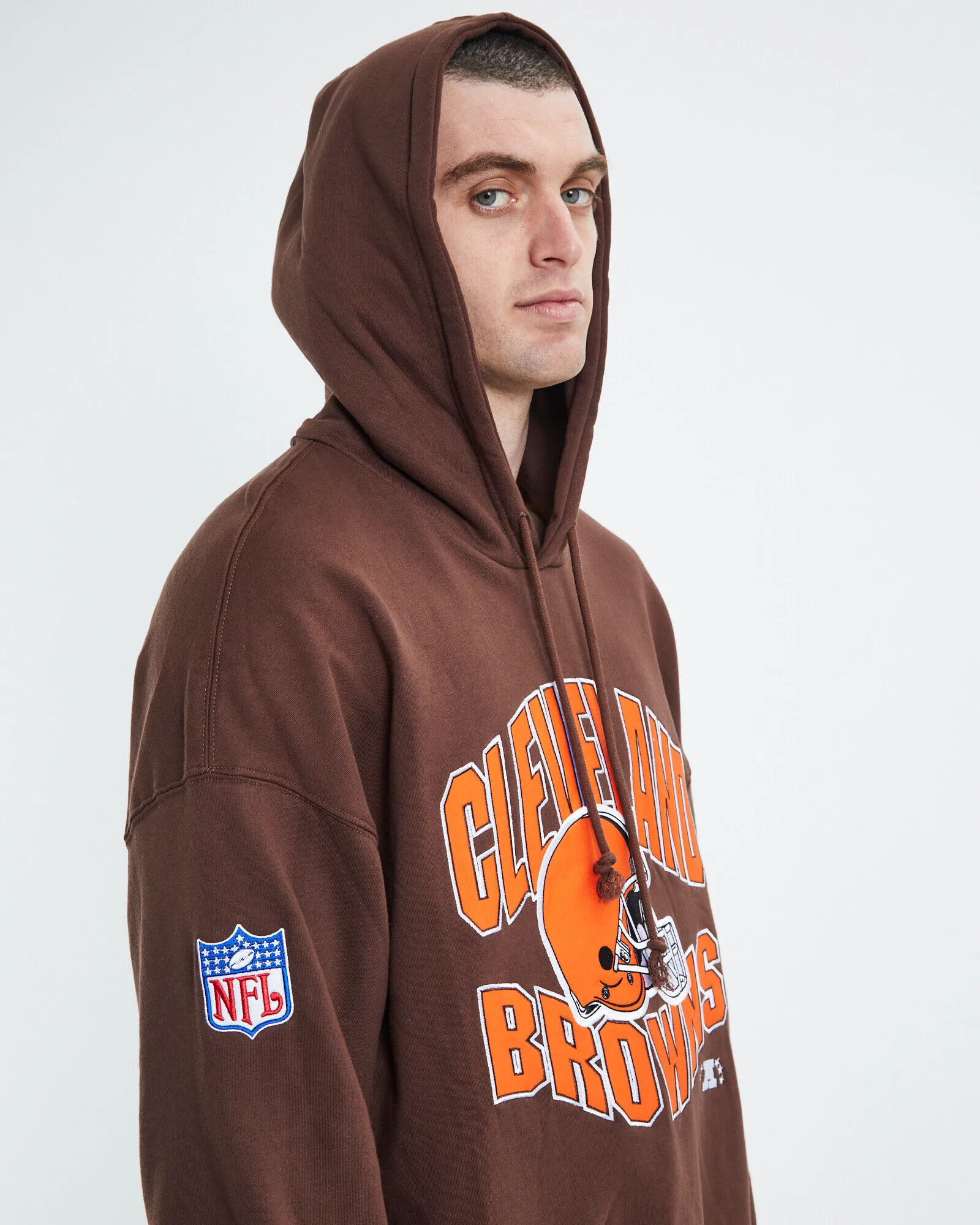 Mitchell & Ness Wave Arch Cleverland Browns Hoody Brown