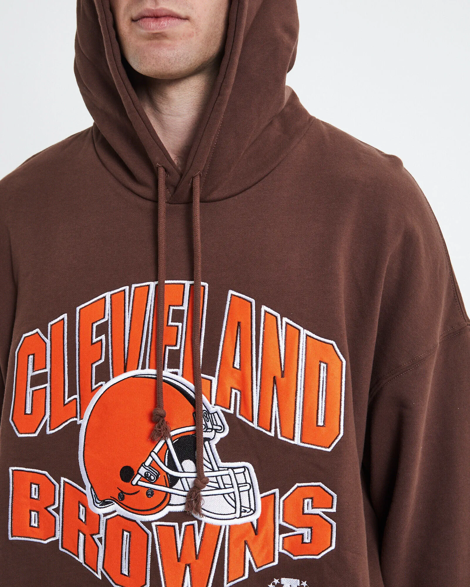 Mitchell & Ness Wave Arch Cleverland Browns Hoody Brown