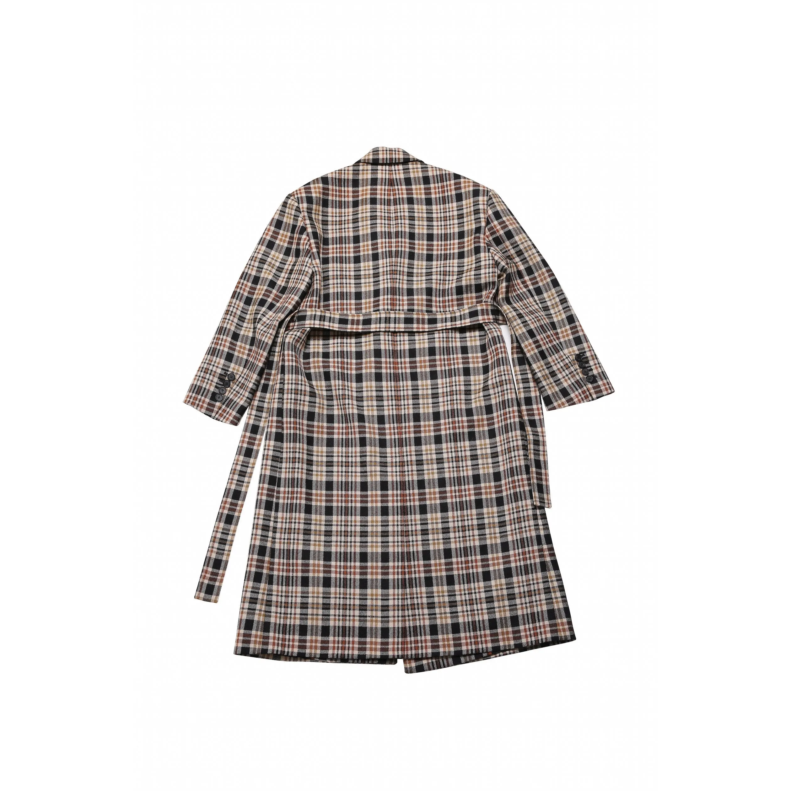 Nueque Belted Check Coat