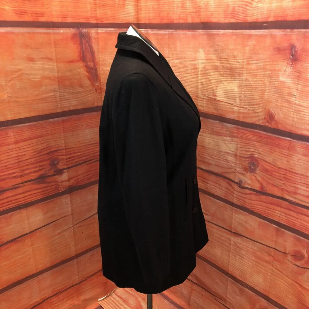 NWT HARVE BENARD BLACK COAT SZ 14 TCC