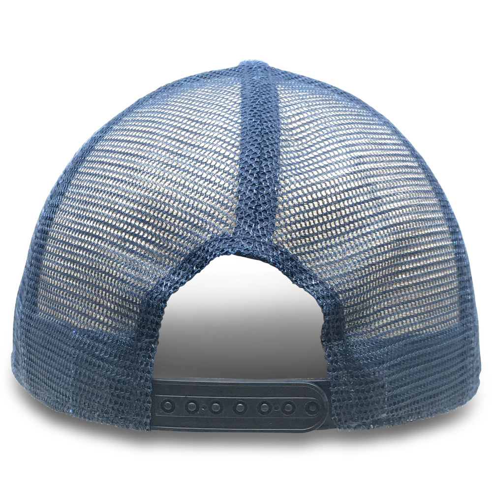 Ocean Blue Washed Mesh - Unstructured Baseball Cap