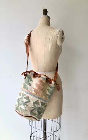 Pastel Kilim drawstring bag