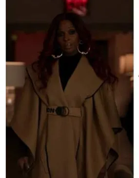 Power Book II Ghost Mary J. Blige Cape Coat | Monet Tejada Brown Coat