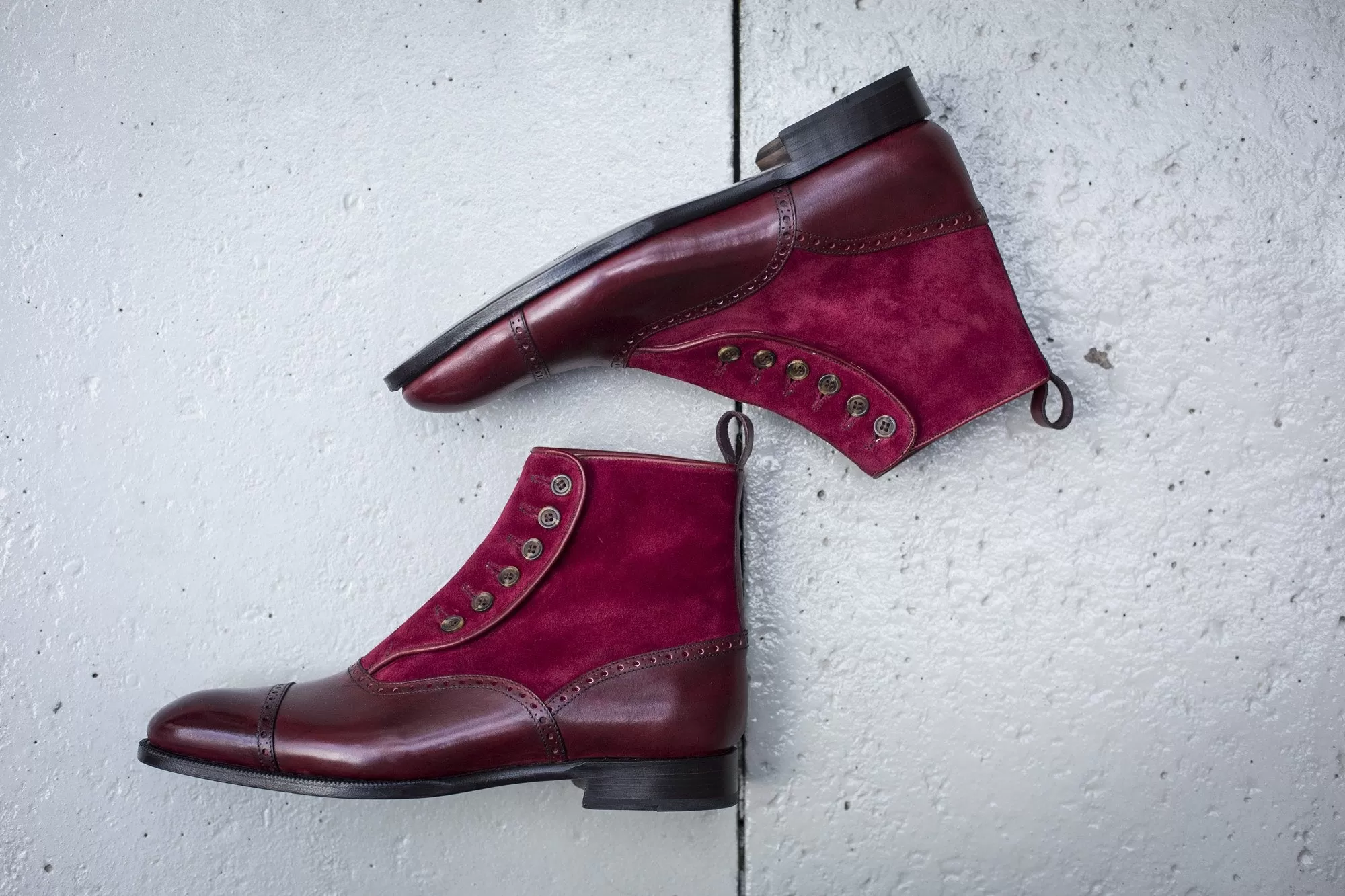 Puyallup - MTO - Burgundy Calf / Burgundy Suede - NGT Last - Single Leather Sole