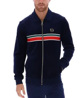 Sergio Tacchini Spencer Velour Track Jacket Maritime Blue