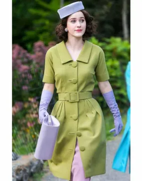 The Marvelous Mrs. Maisel Rachel Brosnahan Green Coat | Ujackets.com