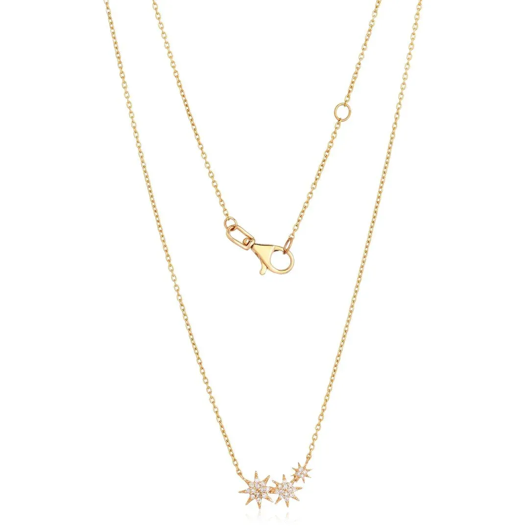 TREVI TRIPLE STARBURST NECKLACE