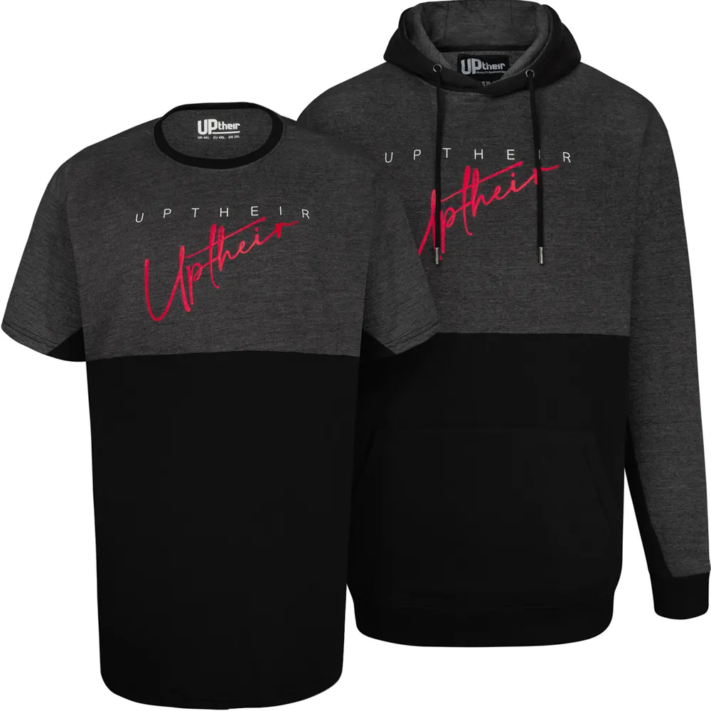 Uptheir To The Bone Over The Head Hoody and T-Shirt Set - Black