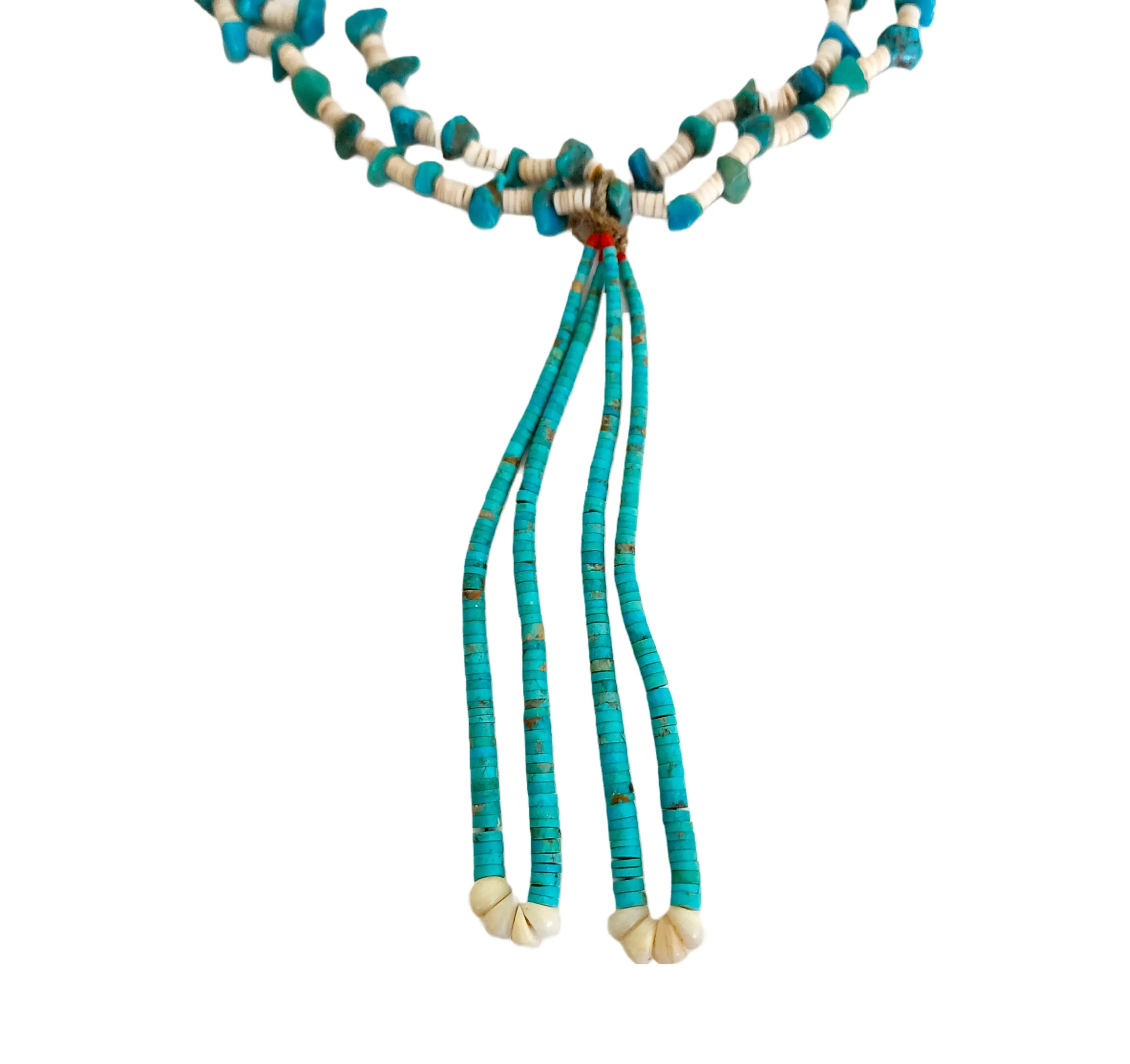 Vintage Kewa 1960s Turquoise Jacla Necklace - 32