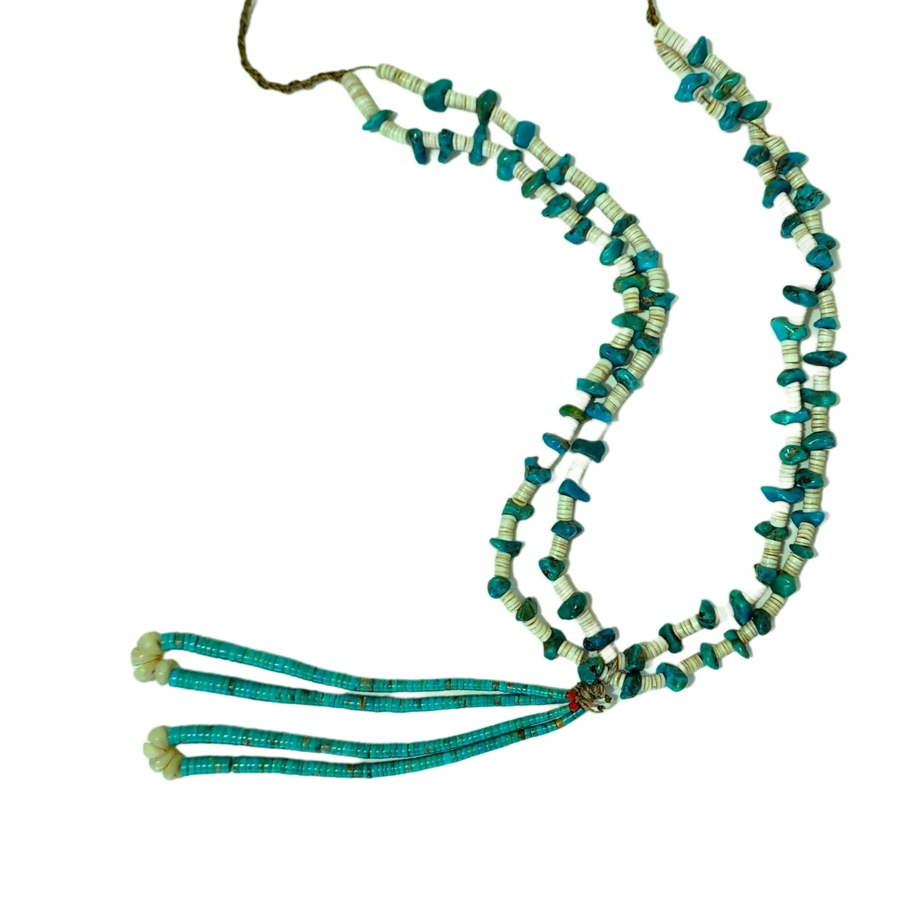 Vintage Kewa 1960s Turquoise Jacla Necklace - 32