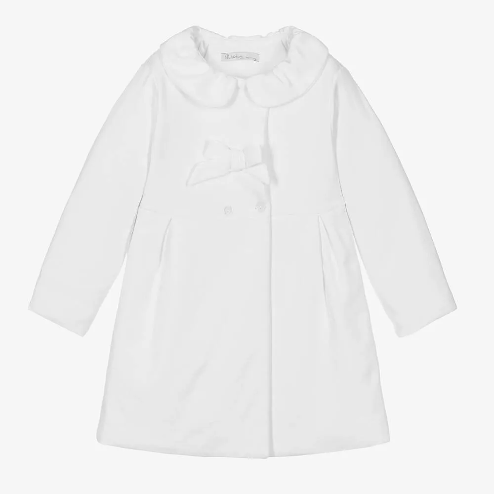 White Padded Jersey Coat