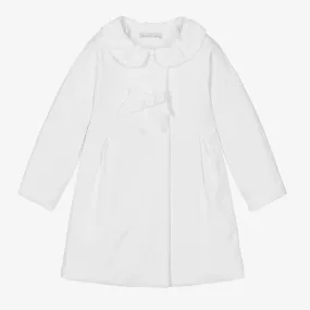 White Padded Jersey Coat